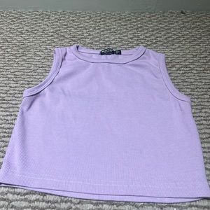Nasty Gal Lilac crop top size 4